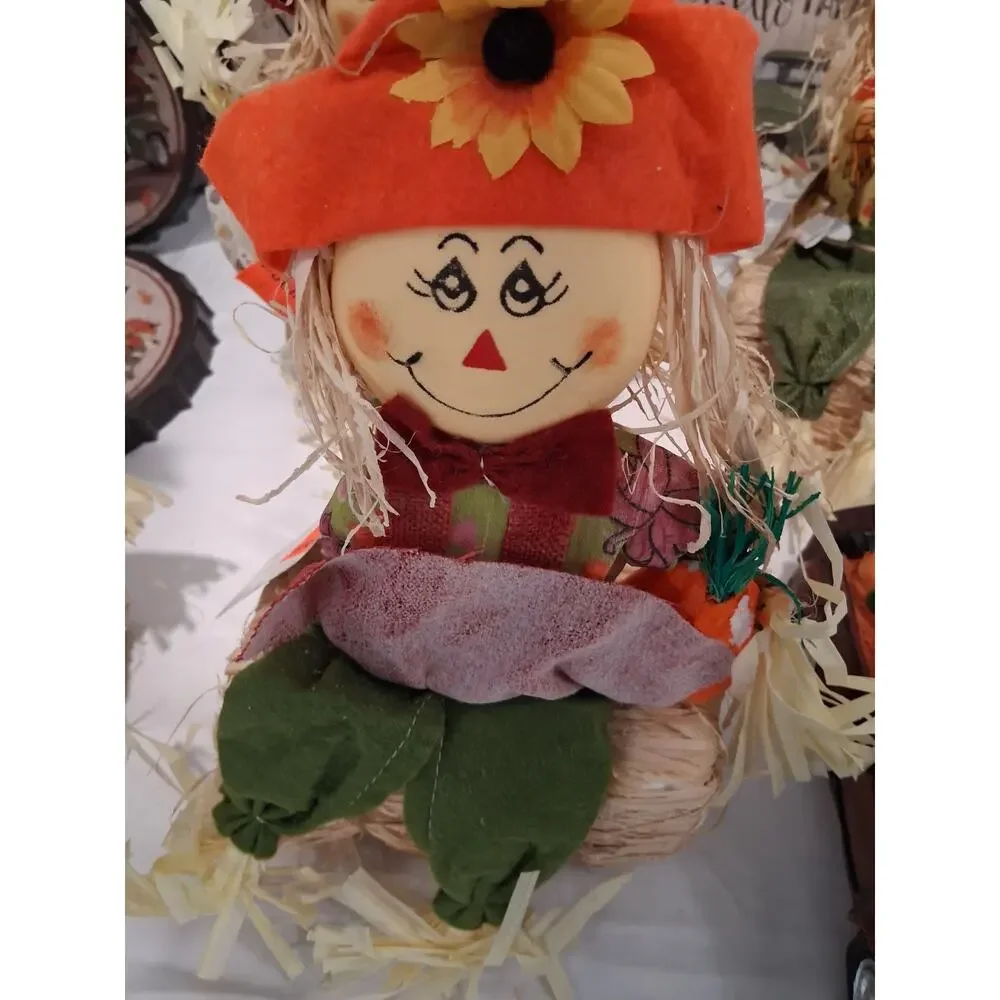 Huge 16pc Fall Autumn Decor Lot Scarecrow Truck Tractor Bottle Cap Signs Publix
